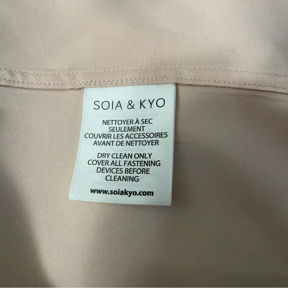 Soia & Kyo Marinella Ballet Pink Straight Fit Trench Coat Sz-XXS